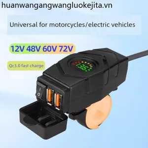 Xe Tay Ga Xe Máy Sạc Điện Thoại Di Động Sạc Nhanh Chống Nước 12V Ba Gót Xe Điện Sửa Đổi usb Sạc Interf