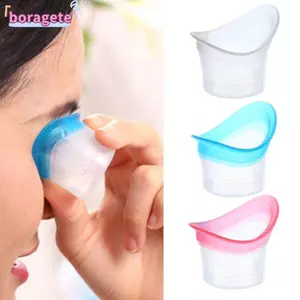 Cốc rửa mắt BORAGETE 10ml, dụng cụ vệ sinh mắt bằng silicon mềm tái sử dụng, phù hợp cho người lớn, phụ nữ và trẻ em