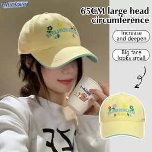 Bluelover Nữ Thêu Hoa Mũ Bóng Chày Cotton Ngọt Ngào Ngoài Trời Tấm Che Đạt Đỉnh Mũ Chữ Hàn Quốc Màu Trơn Hip Hop Bố Nón Mới