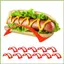Bộ giá đỡ Taco đầy màu sắc Giá đỡ đầy màu sắc Giá đỡ máy rửa chén & lò vi sóng An toàn mềm hoặc cứng Giá đỡ vỏ Taco gelhvn