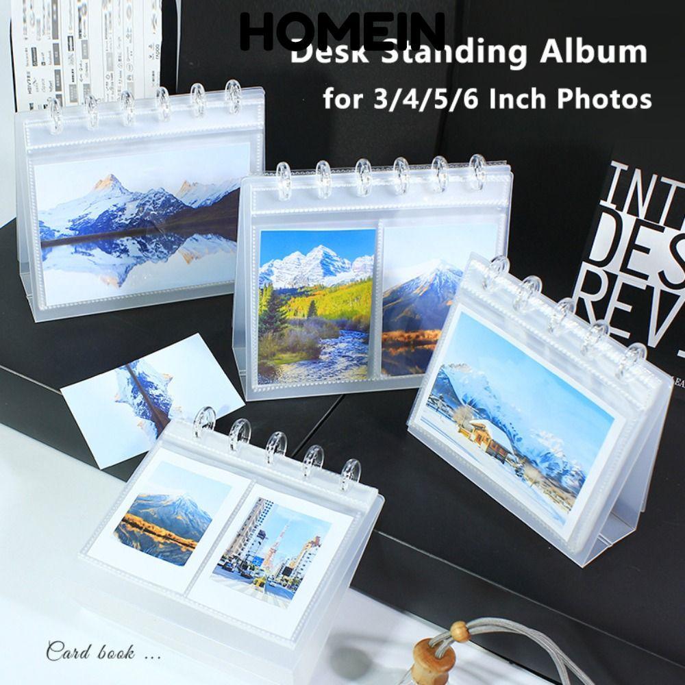 Hộp đựng Photocard HOMEIN, Album ảnh thiết kế lá rời, Lỗ nấm PP đơn giản 3 / 4 / 5 / 6 Inch Ảnh để bàn Màn hình Album Hiển thị ảnh du lịch