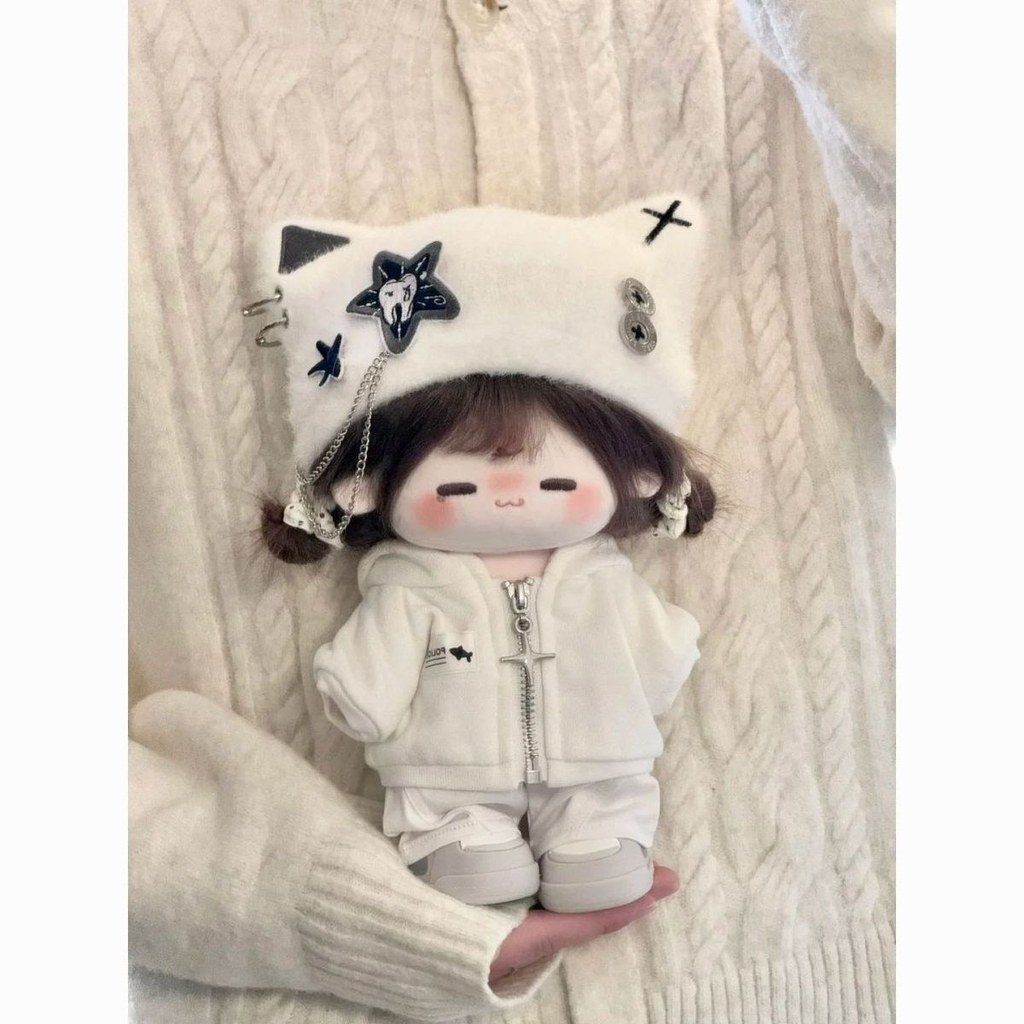 Bộ quần áo trẻ em 20cm Ichiban Quần áo búp bê Cotton không thuộc tính Mũ tai mèo dễ thương Thời trang Mặc tinh tế