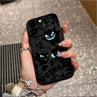 Ốp Điện Thoại Nếp Nhăn Mát Linh Hoạt Hoạt Hình Tinh Gengar Dễ Thương Thích Hợp Cho iPhone 14 15 16 17 pro max 11promax 12promax 13promax 14pro 15pro Ốp Bảo Vệ Chống Sốc