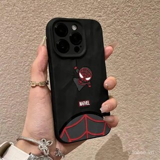 Ốp Điện Thoại Nếp Nhăn Mát Linh Hoạt Lên Xuống Nhỏ Spider Q Phiên Bản Thích Hợp Cho iPhone 14 15 16 17 pro max 11promax 12promax 13promax 14pro 15pro Ốp Bảo Vệ Chống Sốc