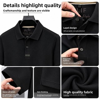 Plus Size Nam Mùa Hè Cổ Tròn Tay Ngắn Thêu Áo Sơ Mi Polo