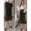 Phụ Nữ Chắc Chắn Váy Ren Đen Nữ Bất Đối Xứng Bodycon Bút Chì Váy Làm Việc Midi Váy