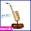 Guansfs RiToEasysports Hộp nhạc kèn Trumpet Mini Nhạc cụ kết hợp quà tặng âm nhạc với đế xoay và giai điệu êm dịu cho Giáng sinh, sinh nhật, ngày lễ tình nhân Các bà mẹ (Saxophone)