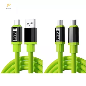 Cáp truyền dữ liệu PPY Siêu nhanh 240W Loại C Dây nguồn có tích hợp đồng hồ đo nguồn