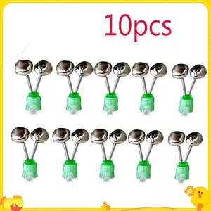 10 Cái / bộ Đôi Chuông Xoắn Ốc Câu Cá Cắn Báo Động Ngoài Trời Đêm Cá Chép Cần Câu Đầu Kẹp Dụng Cụ Phụ Kiện