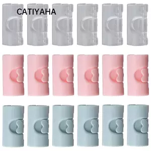 CATIYAHA 18 Cái Kẹp ga trải giường, Kẹp ga trải giường điều chỉnh hai tốc độ chống trượt, Nhựa thực tế Màu xanh, hồng, trong suốt Tấm ga trải giường chống trượt