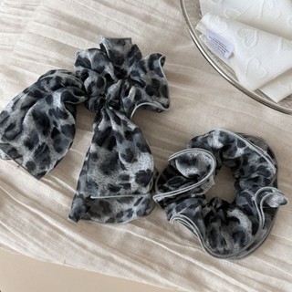 Kovoi / Phong Cách Hàn Quốc Da Báo In Tóc Nữ Cao Cấp Cảm Giác Streamer Scrunchy Dây Buộc Tóc Nhiều Lớp Scrunchy Dây Buộc Tóc