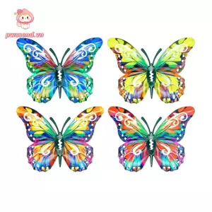 PWSEND Bướm Trang Trí Tường, Điêu Khắc Tường Bướm Đa Năng DIY, Bướm Kim Loại Trang Trí Bài Cho Sân Vườn Ban Công Sân Ngoài Trời