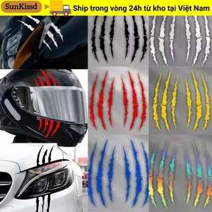 SUNKISSD Mũ Bảo Hiểm Dán, Móng Vuốt Quỷ Che Trầy Xước Xe Máy Dán, Phong Cách Quỷ Vinyl DIY Chống Thấm Nước Xe Vinyl Dán Trang Trí Xe