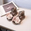 Giày sandal bé gái đính hoa nổi - Giày công chúa phong cách La Mã, quai hậu điệu đà, đi biển đi chơi