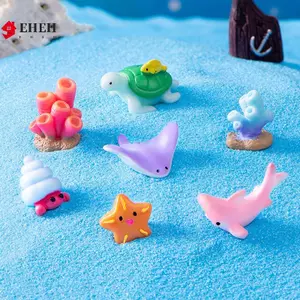 Tượng đại dương Mini Đồ trang trí bằng nhựa Sinh vật biển dễ thương Động vật biển Tượng nhỏ Bể cá Nhà để bàn Trang trí cảnh quan vi mô VN