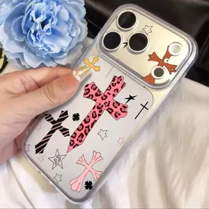 Ốp lưng mềm Họa Tiết Chữ Thập Màu Đẹp Thời Trang TPU iPhone 17/16 Pro/15/14/13/12