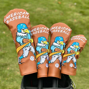 Vỏ bọc nắp câu lạc bộ Golf Eagle Playing thêu Vỏ bảo vệ câu lạc bộ số. 1 Gỗ Fairway Gỗ Golf Phụ Kiện Gỗ
