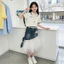Bé Gái Denim Khâu Gạc Váy Mùa Hè 2026 Phong Cách Mới Thời Trang Trẻ Em Váy Ngọt Ngào