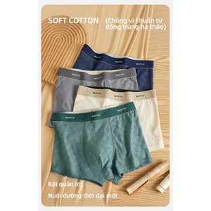 Quần lót Boxer Cotton nguyên chất cho bé trai, được trang bị lớp lót kháng khuẩn 10A an toàn, thoáng khí không ngột ngạt, thích hợp để mặc hàng ngày.