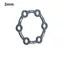 Vòng đệm xe đạp leo núi PYCOU MTB, Bộ chuyển đổi trung tâm phanh đĩa tăng cường màu đen 44mm, Má phanh 6 lỗ 60x60x6mm