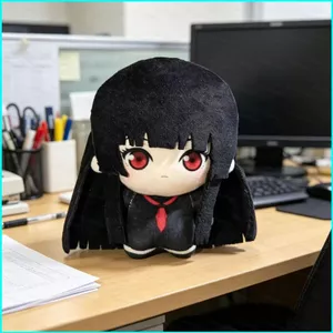 HK1 Hell Girl Enma Ai Plushie Dễ Thương Đen Tóc Dài Mắt Đỏ Kawaii Hoạt Hình Túi Charm KH1