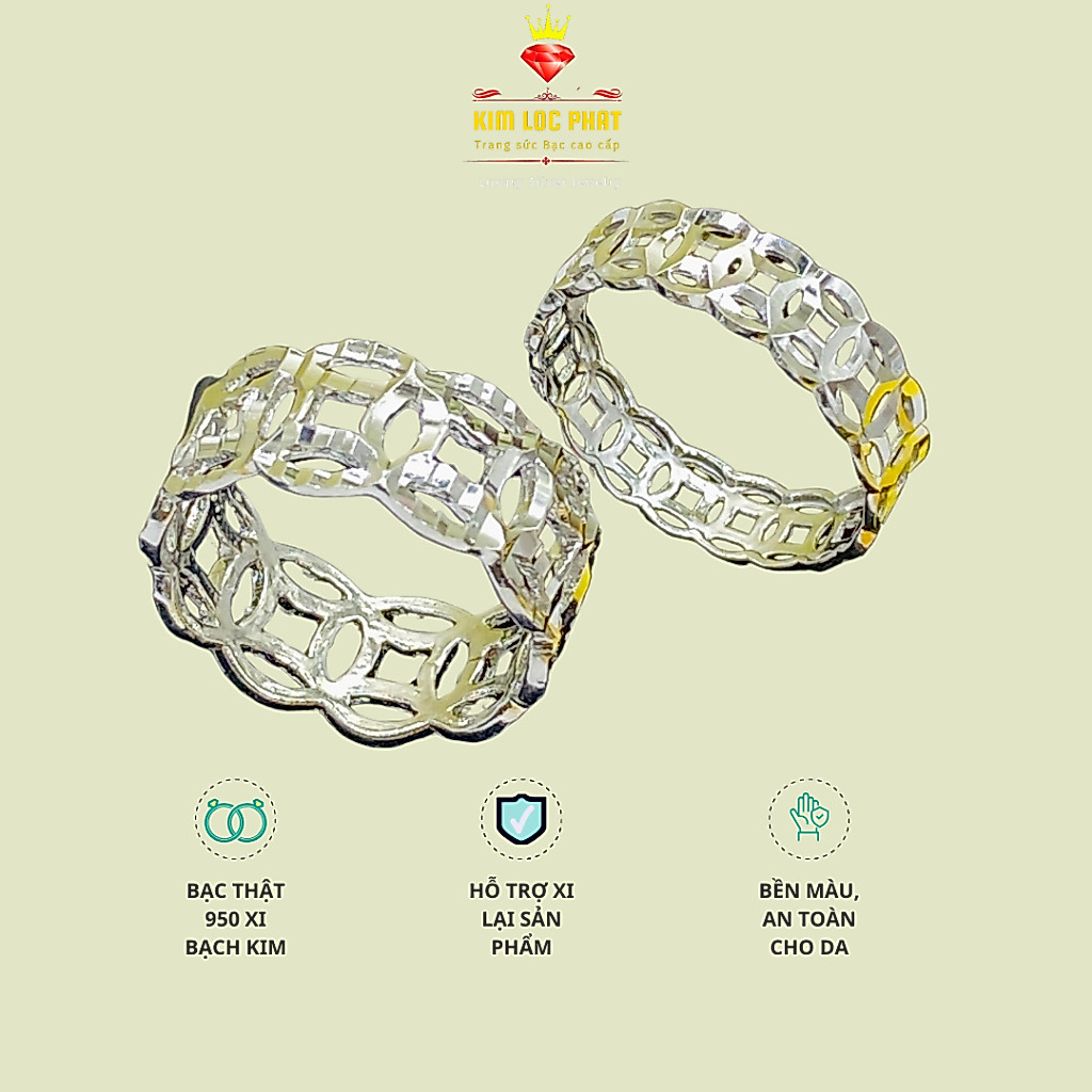 Women's Gold-Plated Feng Shui Ring by KIMLOCPHAT - Trangsứcbạccaocấp
