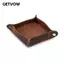 GETVOW Snap Valet Khay, Dụng cụ sắp xếp bàn bằng da thật đa năng, Đóng cửa gọn gàng có thể gập lại Khay lưu trữ máy tính để bàn Khay chìa khóa