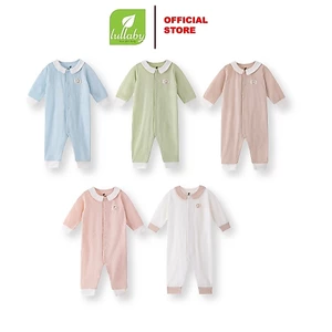 LULLABY - NH434N - Sleepsuit cài giữa Single Jacquard