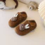 Giày Bé Gái Kiểu Dáng Birken Thêu Hình Thỏ - Giày Lười Đế Mềm Phong Cách Hàn Quốc Dễ Thương Đi Học