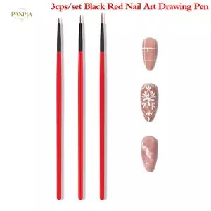 PNPIA- 3 Cái Acrylic Móng Tay Nghệ Thuật Bàn Chải Móng Tay Nghệ Thuật Chấm Bút Vẽ Bộ Tranh DIY Thiết Kế Móng Tay Nghệ Thuật Chấm Dụng Cụ 5 / 7 / 11mm