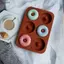 Luckyew 6 Lỗ Silicon Donut Khuôn Bagel Chảo Non Sti Nướng Chịu Nhiệt Khuôn Làm Bánh Donut Chảo Dụng Cụ Nướng Bánh TQ