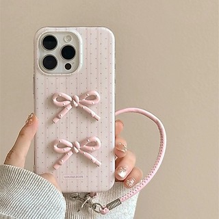 Ốp điện thoại mùa hè dễ thương Ins + Dây buộc 3D + Dây buộc cho IPhone 11 16 15 14 13 12 Pro Xs Max XR X 7 8 Plus Vỏ viền lấp lánh Vỏ siêu mỏng Vỏ bảo vệ Ốp lưng TPU mềm