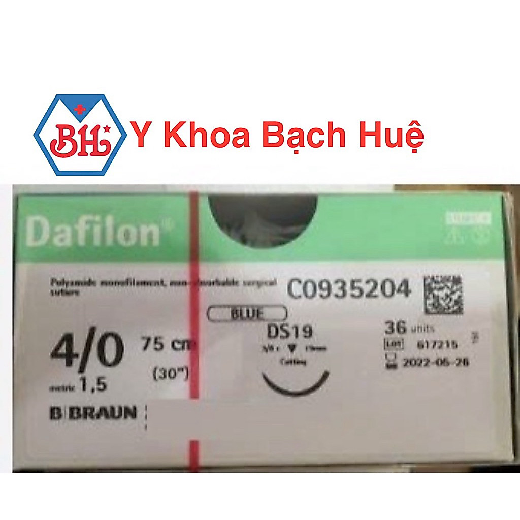 Hộp 36 tép Chỉ Dafilon 4.0, Chỉ phẫu thuật dafilon 4/0. Có bán lẻ