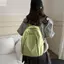 Túi đeo vai AWNGD, Ba lô Nylon màu trơn có dây kéo đôi, Ba lô du lịch sức chứa lớn nhẹ