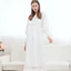 Phụ Nữ Vintage Công Chúa Váy Ngủ Nữ Dài Tay Cotton Trắng Đồ Ngủ Váy Ngủ