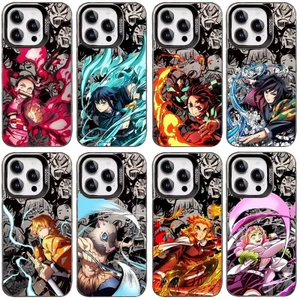 Ốp Lưng IMD Màu Đen Thoáng Mát Cho Samsung Galaxy A57 A37 A27 A56 A36 A17 A07 A55 A35 A16 5G Vỏ Điện Thoại Demon Slayer Tanjiro Matte Anime Nhật Bản