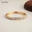 AqToCna Vintage Màu Vàng Men Hoa Lắc Tay Vòng Tay Mở Vòng Tay Hoa Thanh Lịch Giọng Cho Nữ Trang Trọng Dịp AqToCna