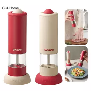 Bộ Máy Xay Muối Và Tiêu Điện GCDHome, Máy Xay Tiêu Tự Động Có Thể Điều Chỉnh Độ Thô, Hoạt Động Một Tay, Sạc USB HOT
