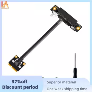 Cáp chuyển đổi mini PCIe 270 độ sang PCI-E 4X- Thẻ mini PCI-Express sang PCI-E X4 Riser Đầu nối nguồn 20cm cho bộ mở rộng