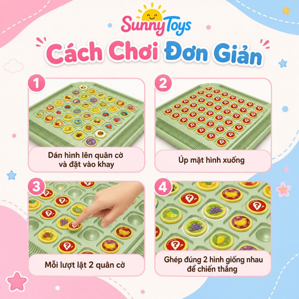 Đồ Chơi Lật Màu SunnyToys - Đồ Chơi Gia Đình Rèn Khả Năng Quan Sát Cho Bé