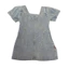 ✿ Bé Gái Hàn Quốc Denim Tay Phồng Cổ Vuông Đầm A-Line Light Wash Trẻ Em Mùa Hè Thường Ngày Jean Đầm