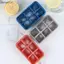 Khuôn làm đá viên silicon có nắp DIY 6 lưới đáy mềm ce Cube Mold Vuông Fruit Ice Cube Maker Tray Kitchen Bar Tools Acces [VN]