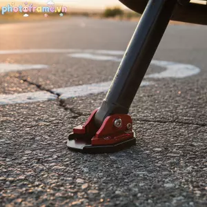 Photoframe Universal Motorcycle Footpad Side Stand Extension để cải thiện độ ổn định trên mặt đất không đều VN