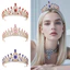 Châu Âu Cô Dâu Baroque Vương Miện Mũ Hợp Kim Kim Đính Kim Cương Giả Cưới Cô Dâu Vương Miện Phù Hợp Với