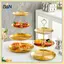 Khay đựng bánh inox 2 / 3 lớp B & N, Bánh, Đĩa ốc sên, Sinh nhật, Đế tráng miệng tiệc cưới, Đế trưng bày món tráng miệng trên bàn.