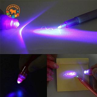 CANAMEK Mới 2 in1 Bút Mực Vô Hình Có Ánh Sáng UV Magic Bí Mật Tin Nhắn Đánh Dấu Spy CSF