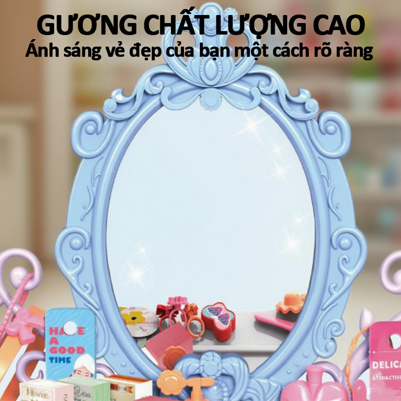 Bộ Đồ Chơi Mô Phỏng Trang Điểm,Đồ Chơi Cho Bé Gái,Đồ Chơi Trẻ Em Bàn Trang Điểm,nhiều Phụ Kiện