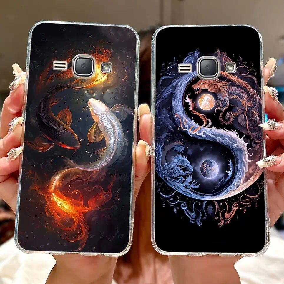 Ốp Lưng Cho Samsung Galaxy J1 2016 Ốp lưng Samsung J1 Mini Coque Hoa Bướm Rồng Động Vật Mờ Ốp Lưng Mềm