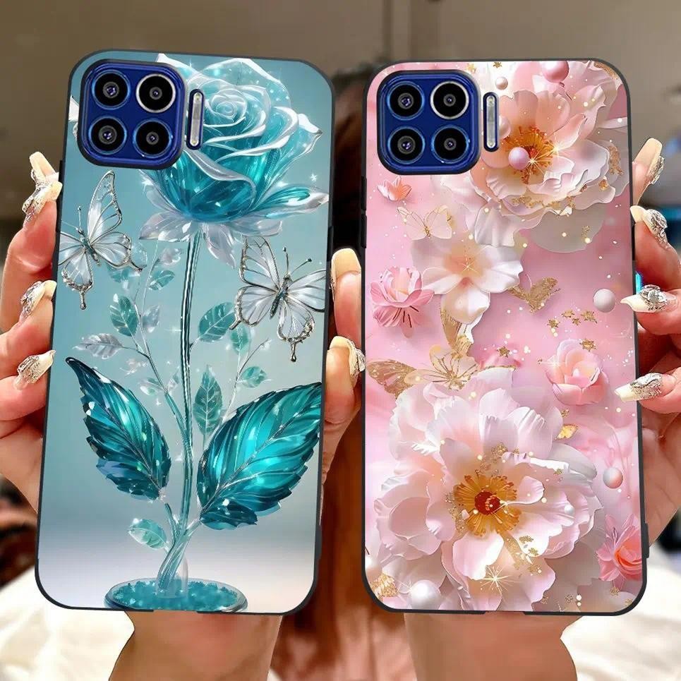 Ốp Lưng Cho Motorola One Marco One Vision Ốp lưng Moto One 5G Coque Hoa Bướm Rồng Động Vật Sư Tử Mờ Mềm Ốp Lưng