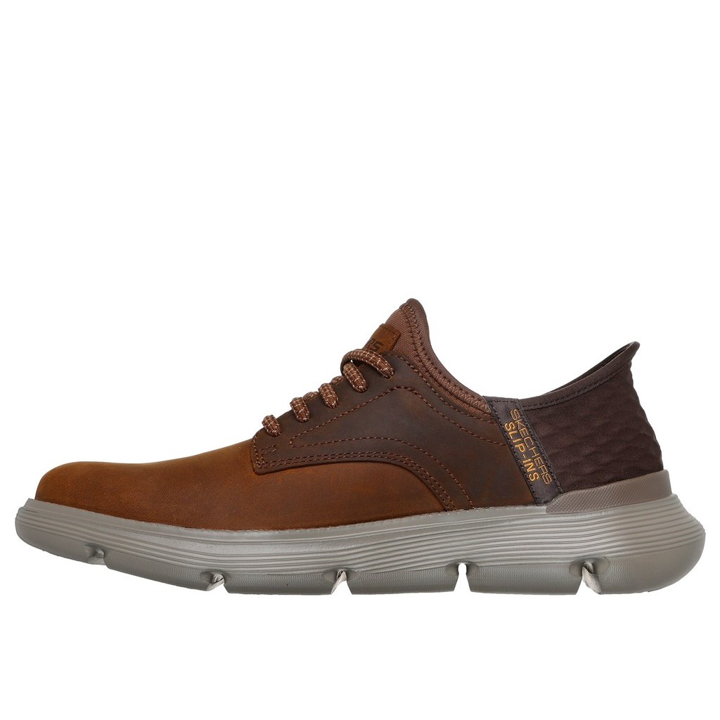 Giày Skechers Oxford chính hãng Slip-ins Garza Gervin Brown - Nâu